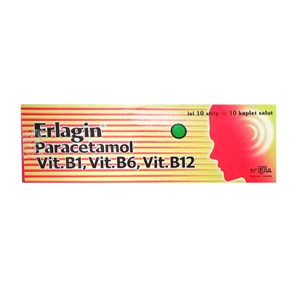 Paracetamol Erlagin Box isi 100 Kaplet