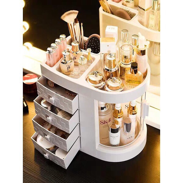 Rak Kosmetik Serbaguna Storage Box Makeup Organizer Clamshell Multifungsi