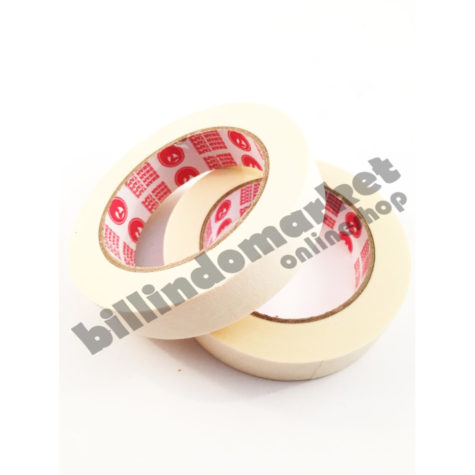 

Masking Tape (25mm) 1" x 50m SWAN Lakban Kertas Kualitas TOP