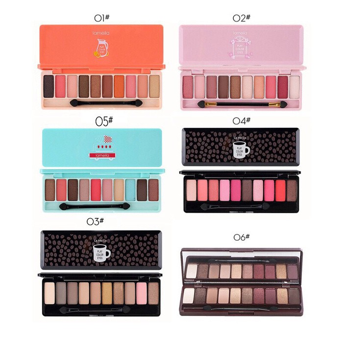 LAMEILA 10 COLORS EYESHADOW PALETTE PLAY COLOR_Cerianti