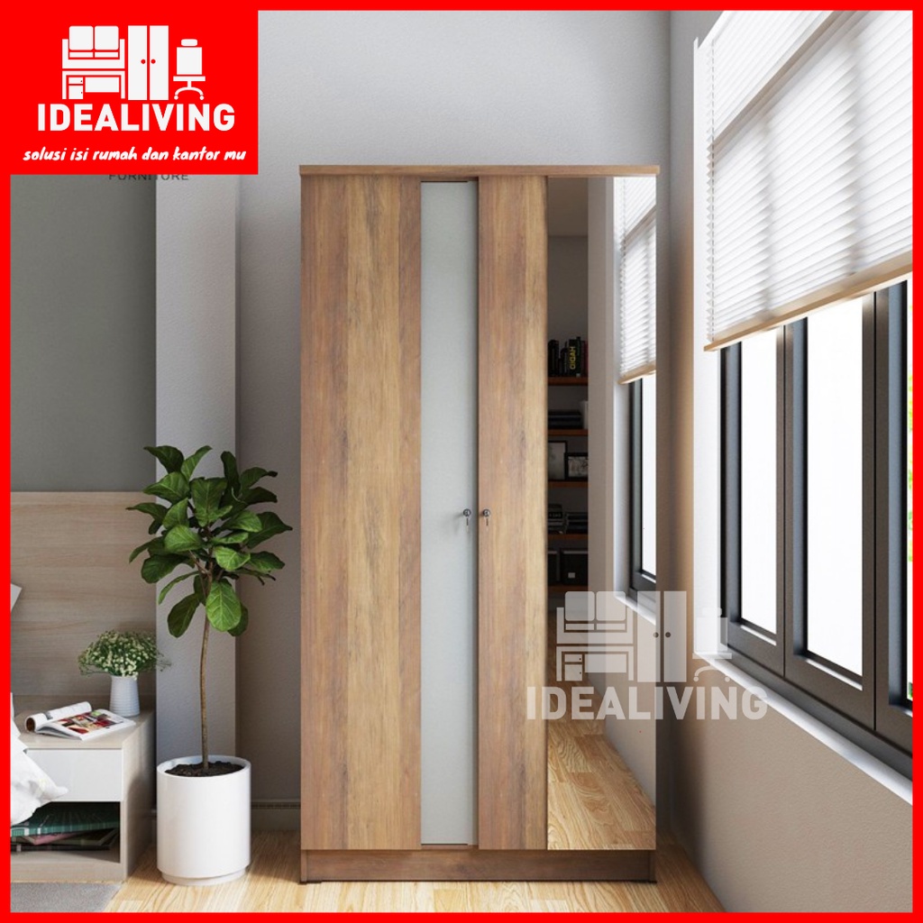 Lemari Kayu Dua Pintu/ Lemari Pakaian Dua Pintu/ Lemari Baju 2 Pintu