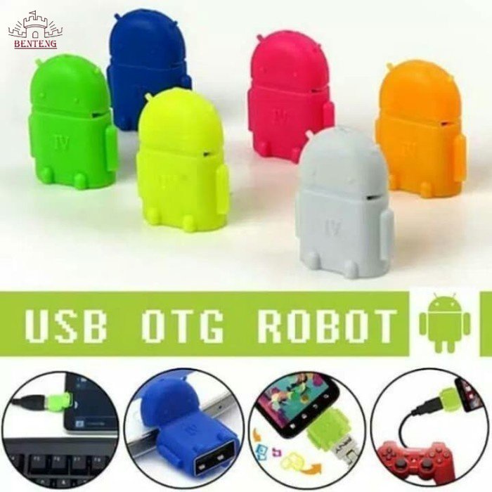 Micro USB OTG Adapter Robot Tanpa Kabel