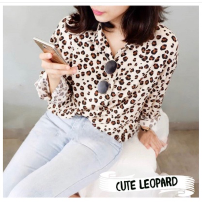PATTERN SHIRT CUTE LEOPARD / LORENG ZEBRA - KEMEJA WANITA