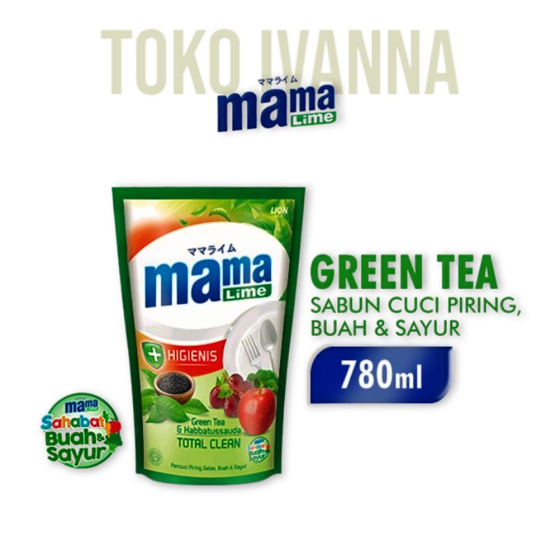 Mama Lime Greentea &amp; Habbatussauda Refill 780mL