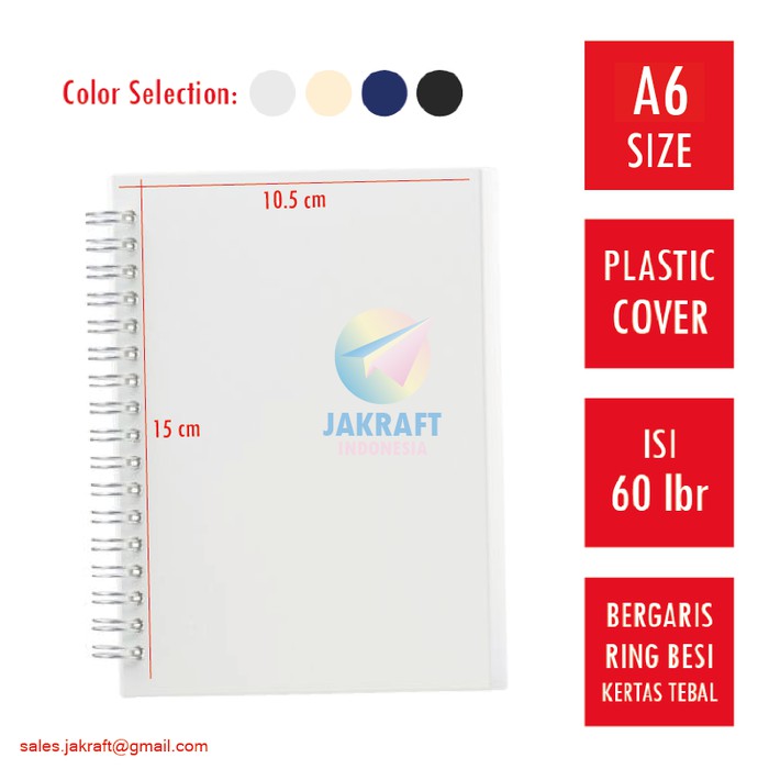 

Notebook Spiral A6 Cover Polos Buku Catatan Bergaris Seperti Daiichi