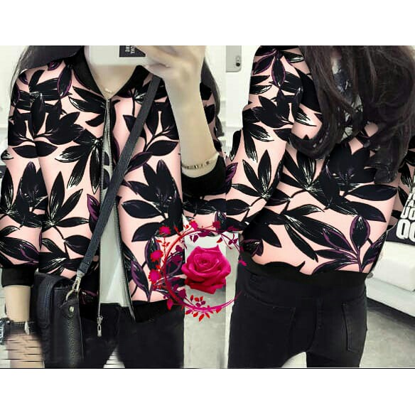 JAKET WANITA BOMBER LEAF