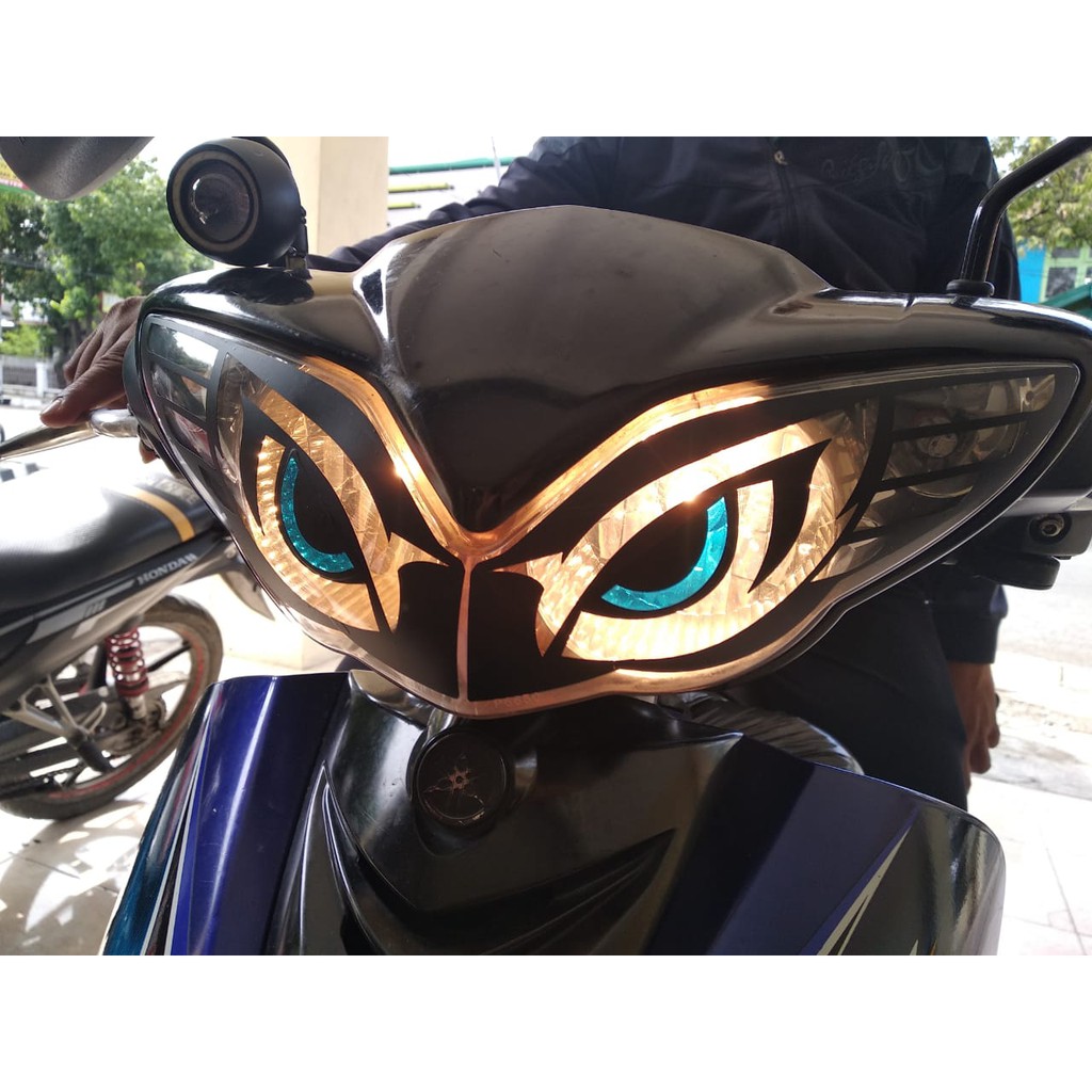 Jupiter Burhan Mata Elang Sticker Stiker Variasi Lampu Depan