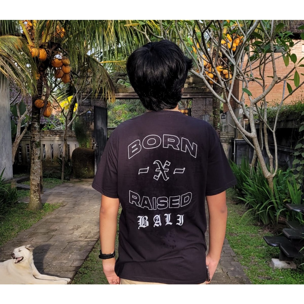 DXTCLOTHING - BORN X RAISED BALI - Black Tshirt