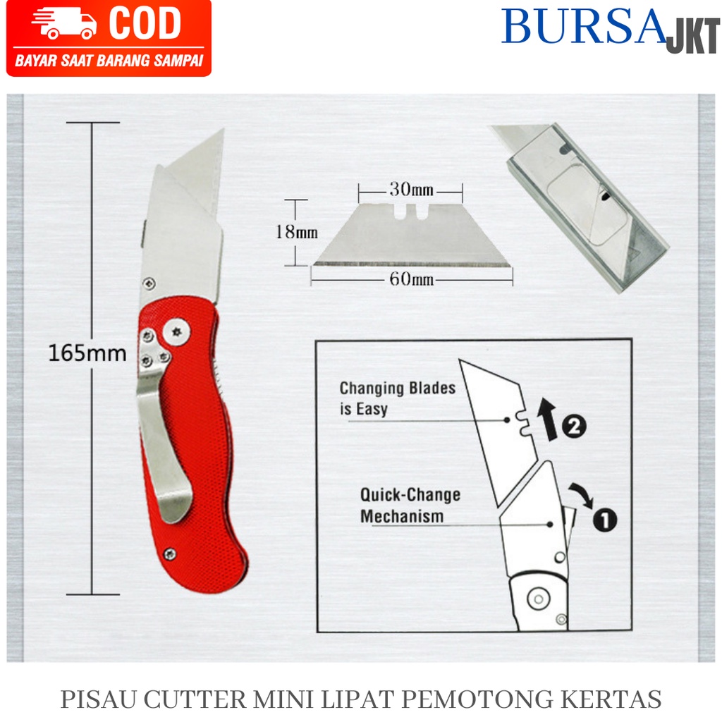 PISAU CUTTER GYPSUM LIPAT FOLDABLE MULTIFUNGSI AKRILIK TRIPLEK DLL