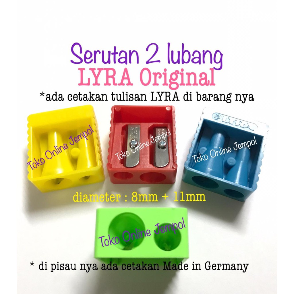 

Serutan 2 lubang LYRA Rautan Kerikan pensil pencil sharpener ATK1156LY