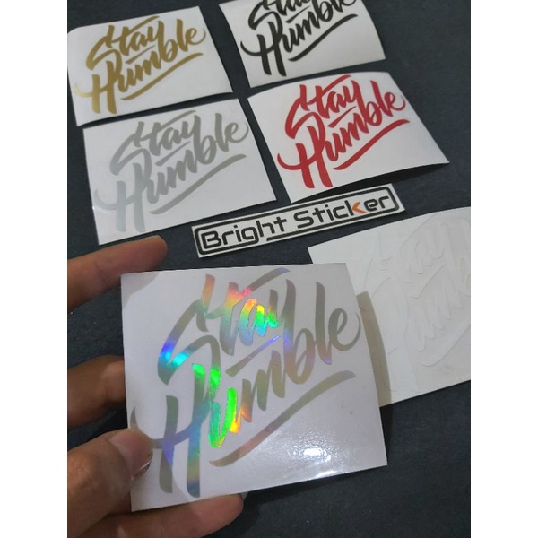 STICKER STAYHUMBLE 1 STICKER MOBIL MOTOR CUTTING