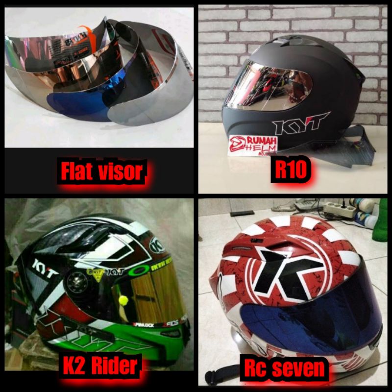 kaca helm kyt merk handarb kaca helm kyt r10 full face hem k2 rider
