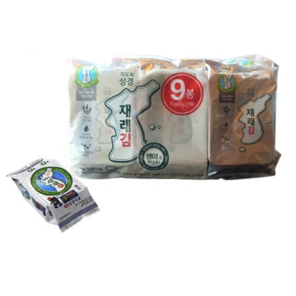 

Sung gyung Seasoned Nori Slice Laver 4 gr x 9