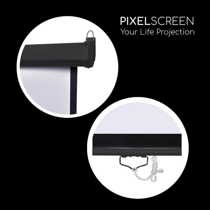 PixelScreen XW-96 Manual Wall Screen Projector 96 Inch XW96