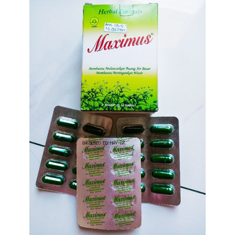 COD - MAXIMUS KAPSUL HERBAL - MELANCARKAN BAB DAN MERINGANKAN WASIR