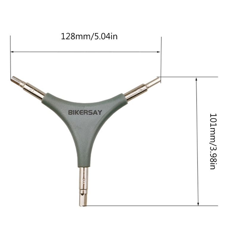 Kunci Pas Hex 3 Arah Bentuk Y Ukuran 4 / 5 / 6mm Untuk Perbaikan Sepeda