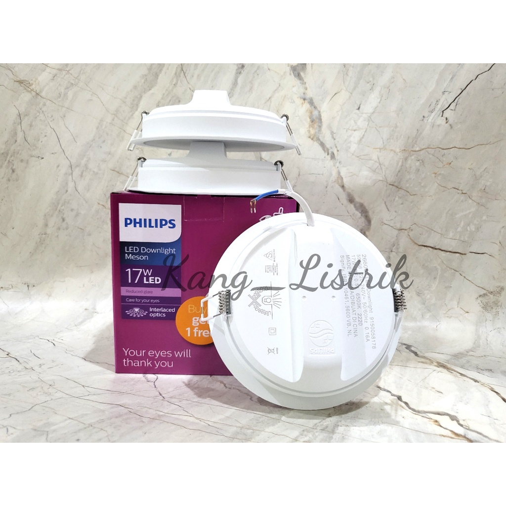 Philips Downlight LED Meson 59466 17W 65K Putih - Paket 3 Gratis 1