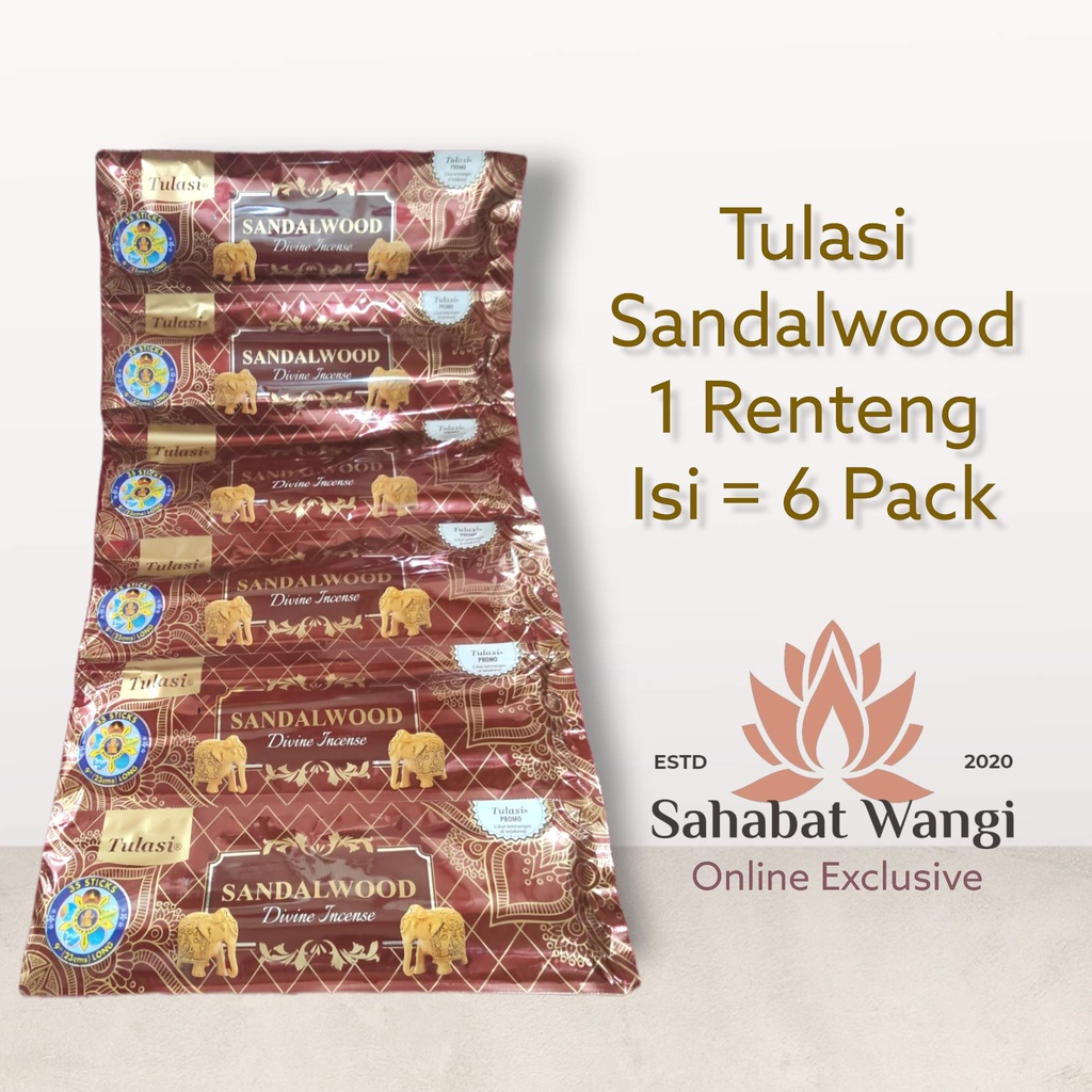 Hio Dupa India Tulasi Sandalwood 1 Renteng ( 6 Pack)