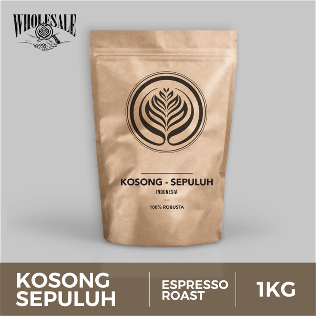 

Kosong Sepuluh 1kg - Biji Kopi Grosir Arabika Robusta untuk Hotel Restoran Kafe HOREKA 1kg | Coffeenatics