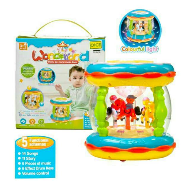 WONDERLAND MERRY-GO-ROUND MUSIC DRUM BESAR