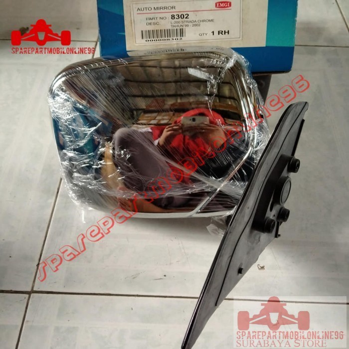 Spion Mitsubishi L200 Strada 1999 - 2002 Manual Chrome EMGI 8302 8303