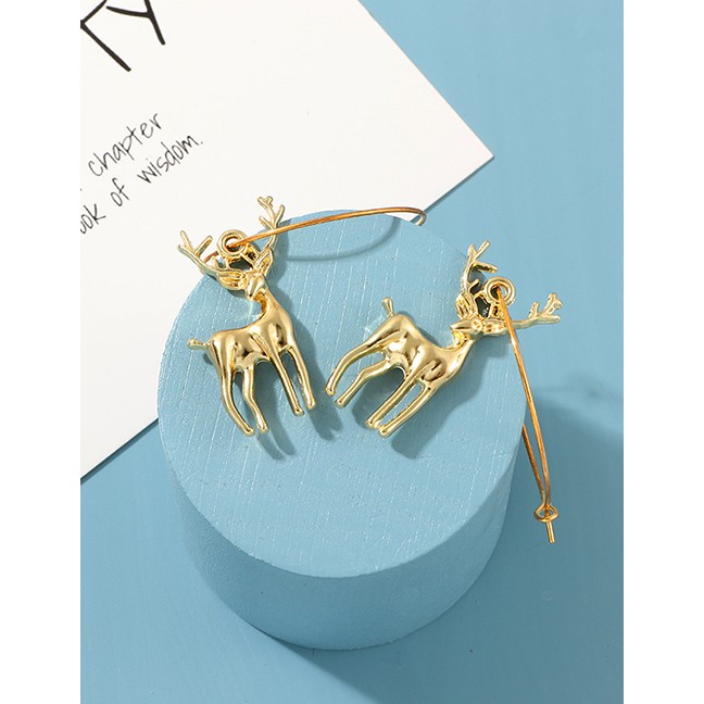 LRC Anting Hoops Fashion Gold Alloy Elk Ring Earrings D28018