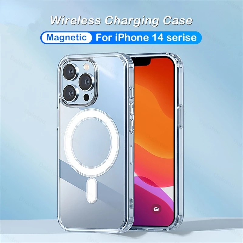 MAGNETIC CASE / MAGSAFE BENING Untuk IPHONE 14 7 7+ 8 8+ PLUS SE 2 2020 X XS MAX XR 11 12 13 14 PLUS PRO MAX Case Magsafe Clear Hybrid Bumper Casing