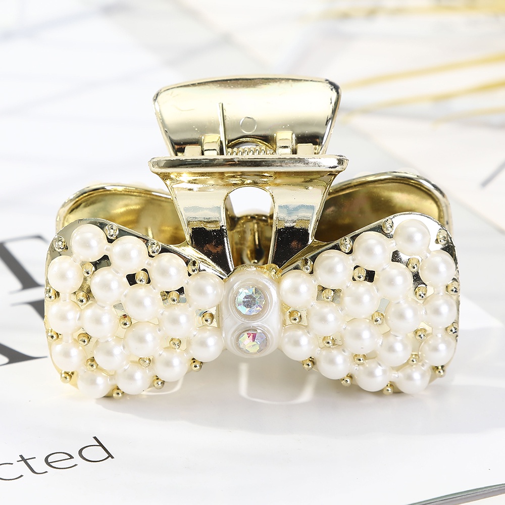 Korean Gold Pearl Flower Hair Clip Fashion Hair Claw Clips Wild Women Hair Accessories
