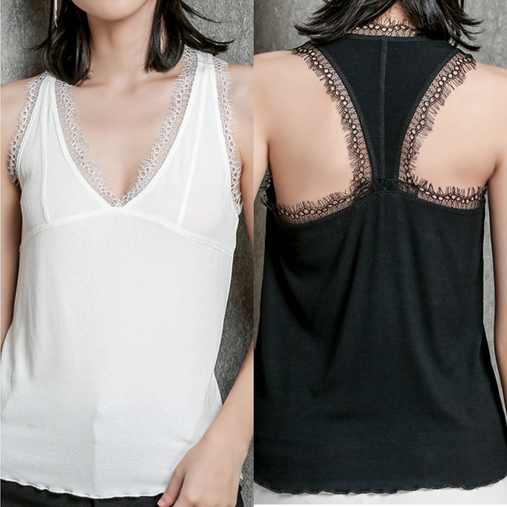 M481 Tank Top Korea Renda Korean Back Lace Tank Top