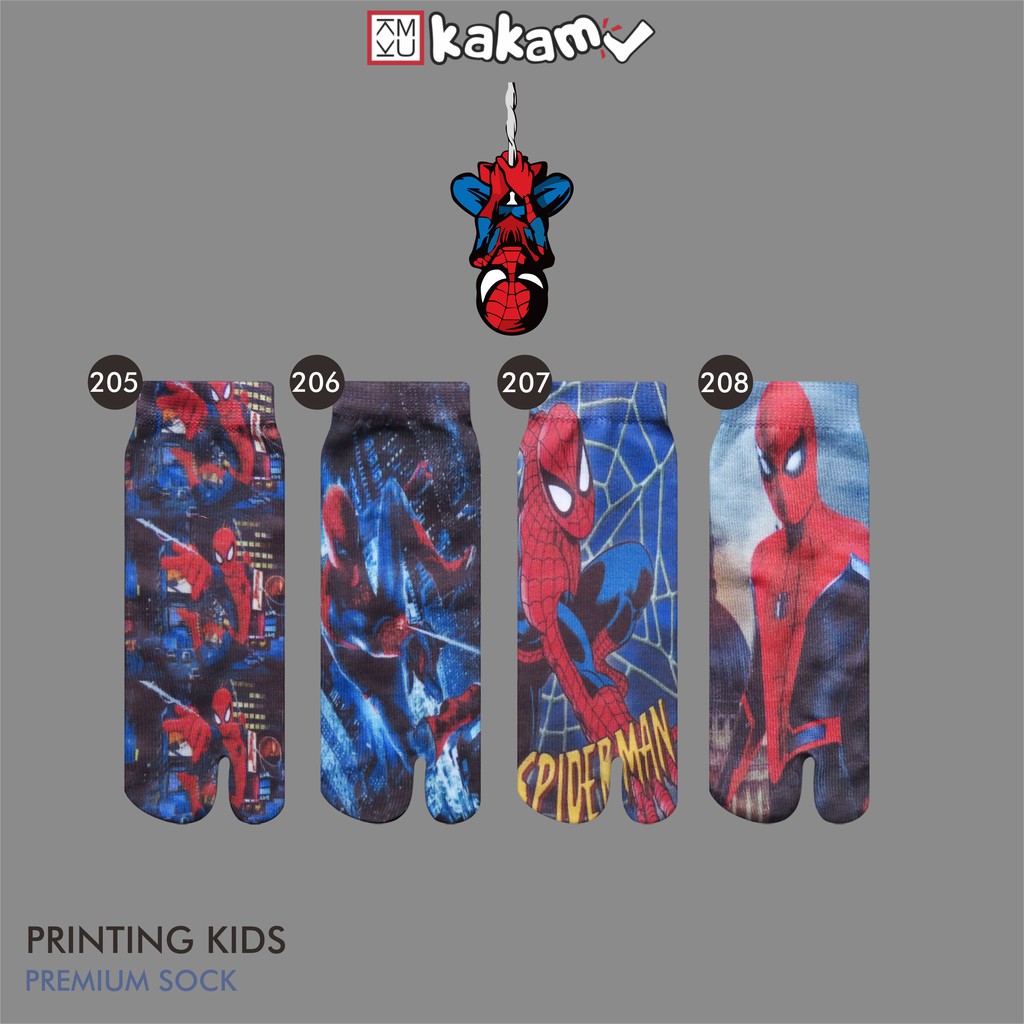 Kakamu Kaos Kaki Jempol Anak Printing Karakter Batman, Spiderman, Captain America, Iron Man 11