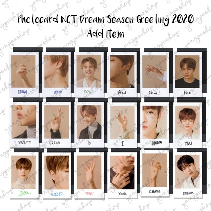 [READY / SET] DREAM 2020 SEASON GREETING NDRE POLAROID ADD ITEM PHOTOCARD FAN MADE UNOFFICIAL SG YAN