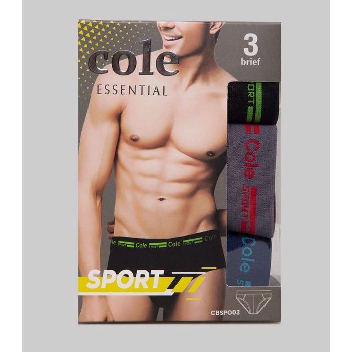 Cole Underwear Men - Brief EWB Sport 3in1 - Celana dalam pria isi 3