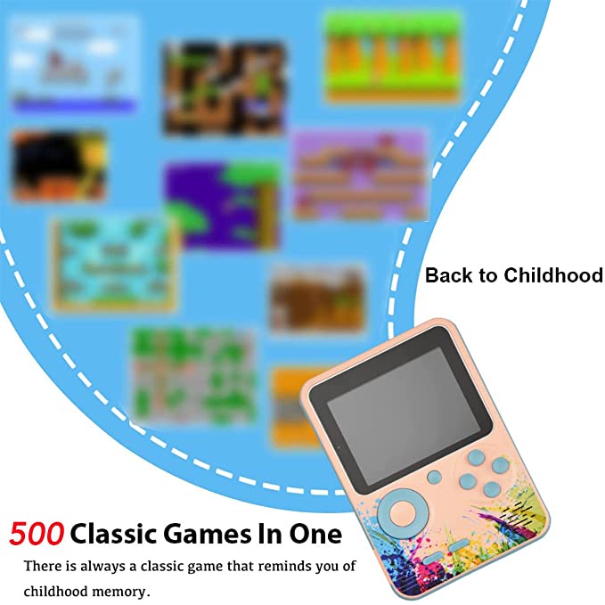 Bisa COD! G5 Console Gameboy Built-in Classic 500 Game in 1 Portable Game Player 1/2 PLAYER