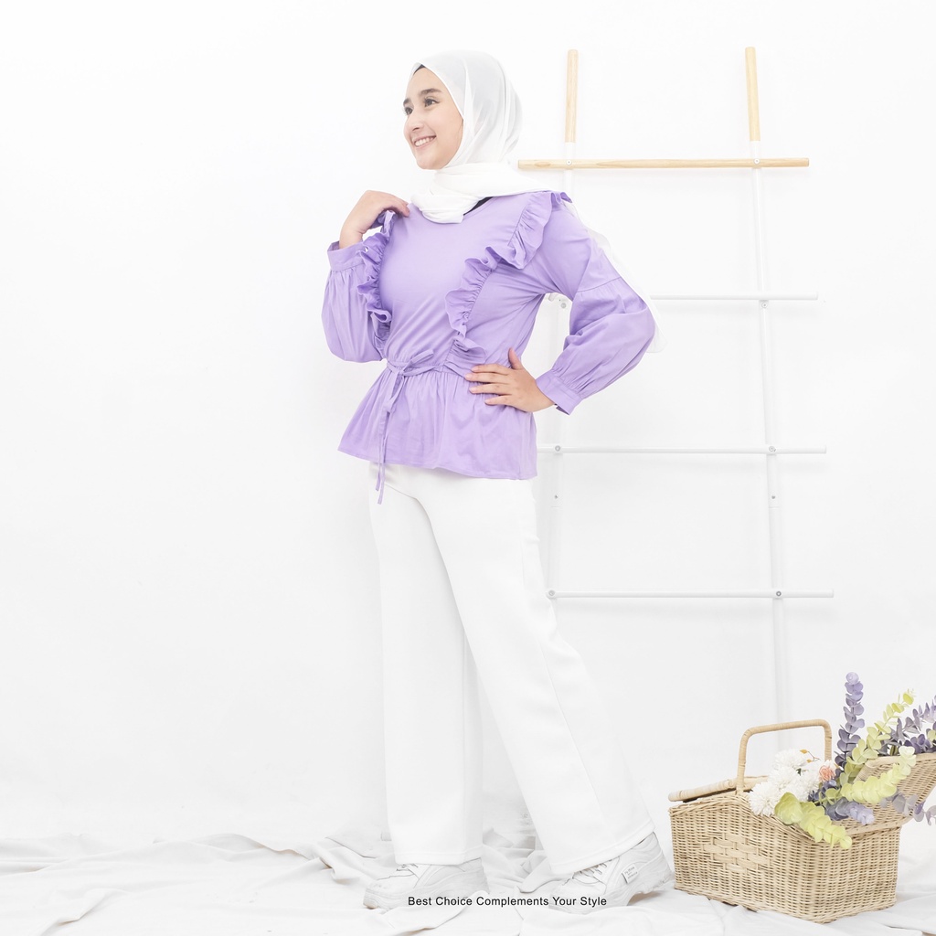 Mysha Top Basic Atasan Wanita Shirt Polos by Mahyra