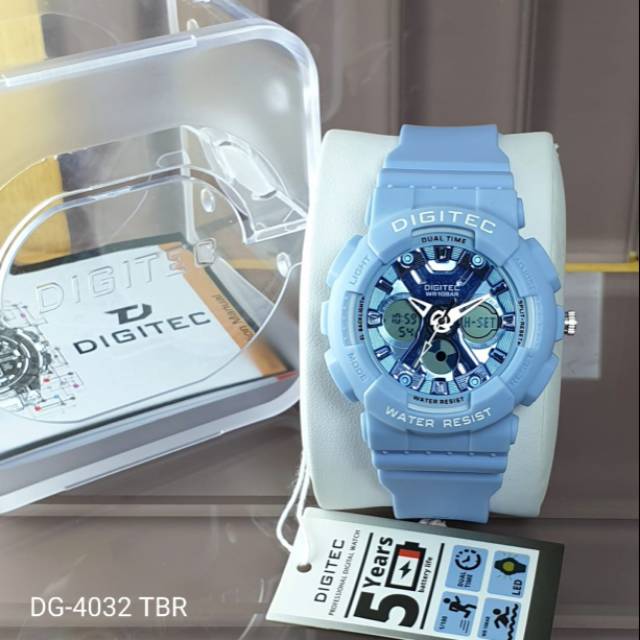 JAM TANGAN WANITA DIGITEC DG 4032 BIRU ORIGINAL STRAP RUBBER