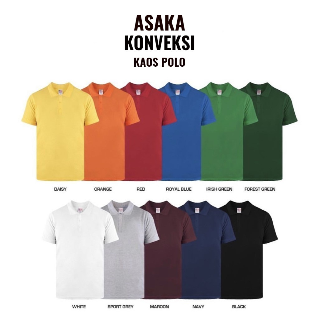 ASAKA KONVEKSI - KAOS POLO / KAOS KERAH TERMURAH