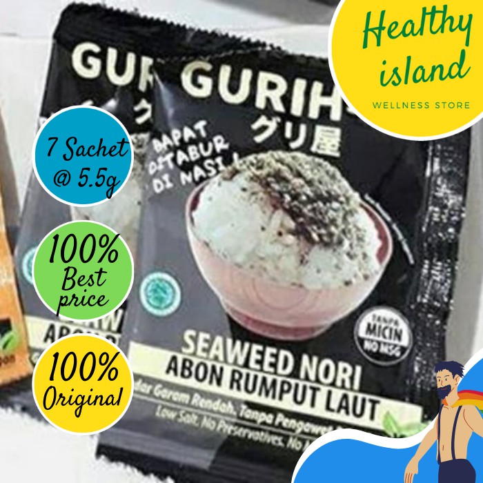 

Rumput Laut Bubuk Gurih-Ya / Seaweed 38.5 g (7 Sachet x5.5gr)
