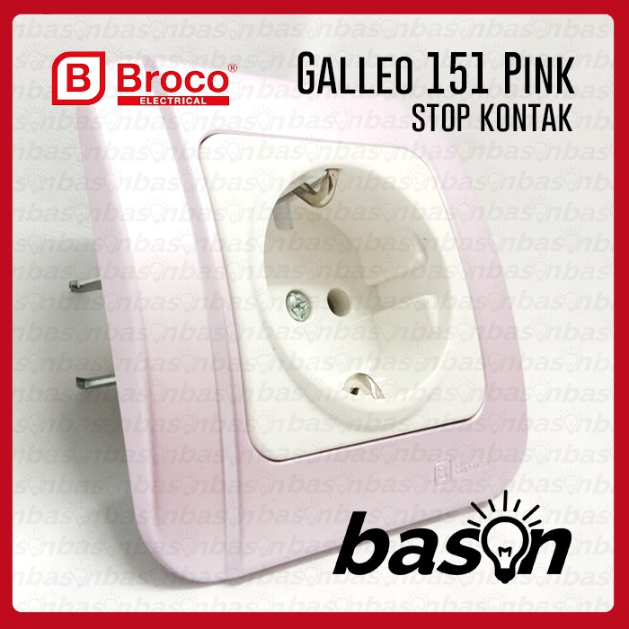 BROCO Galleo Pink / Merah Muda G151 | Socket Outlet - Stop Kontak