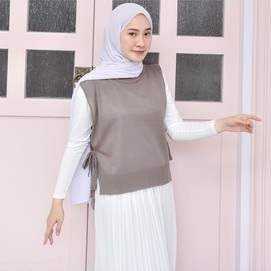 Vest Rompi Rajut Tali Outer Wanita Premium dan Murah