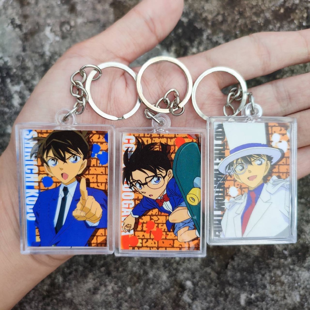 Gantungan Kunci Murah Anime Detective Conan - Keychain Detective Conan - Kaito Conan Suichi Haibara