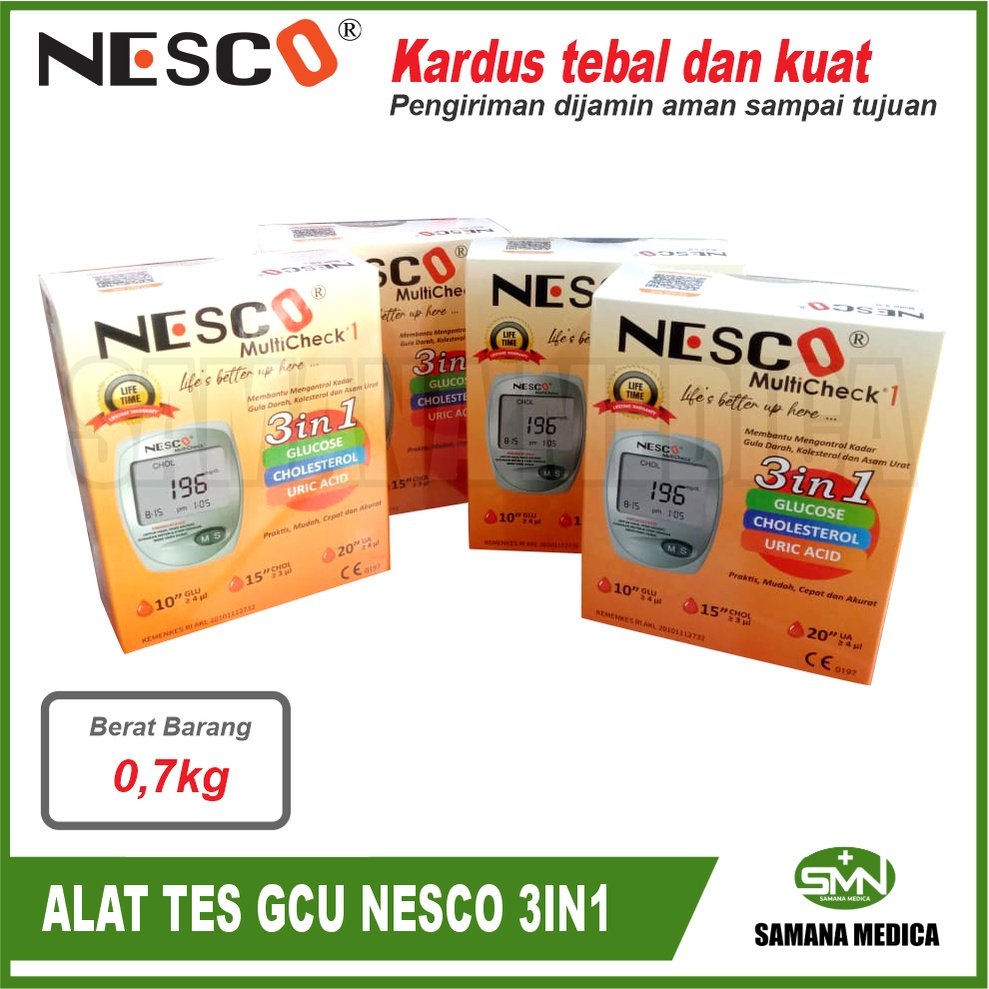 ALAT TES NESCO GCU Darah Gula Darah, Kolesterol, Asam Urat NESCO GCU