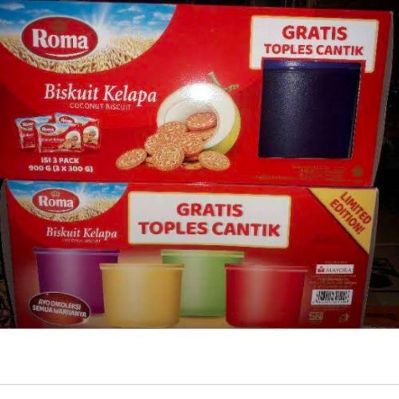 

BISKUIT ROMA KELAPA FREE TOPLES Isi 3pcs