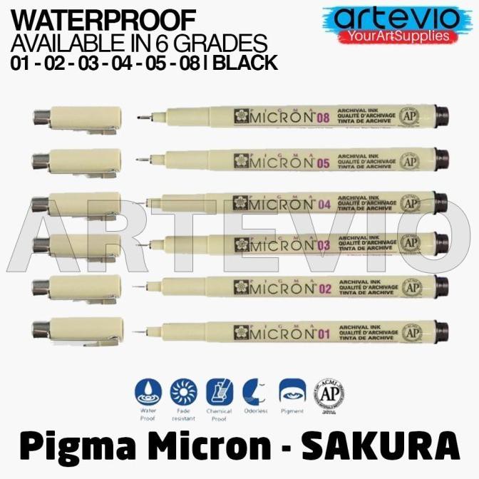 

Drawing Pen Sakura Pigma Micron Set READY STOK