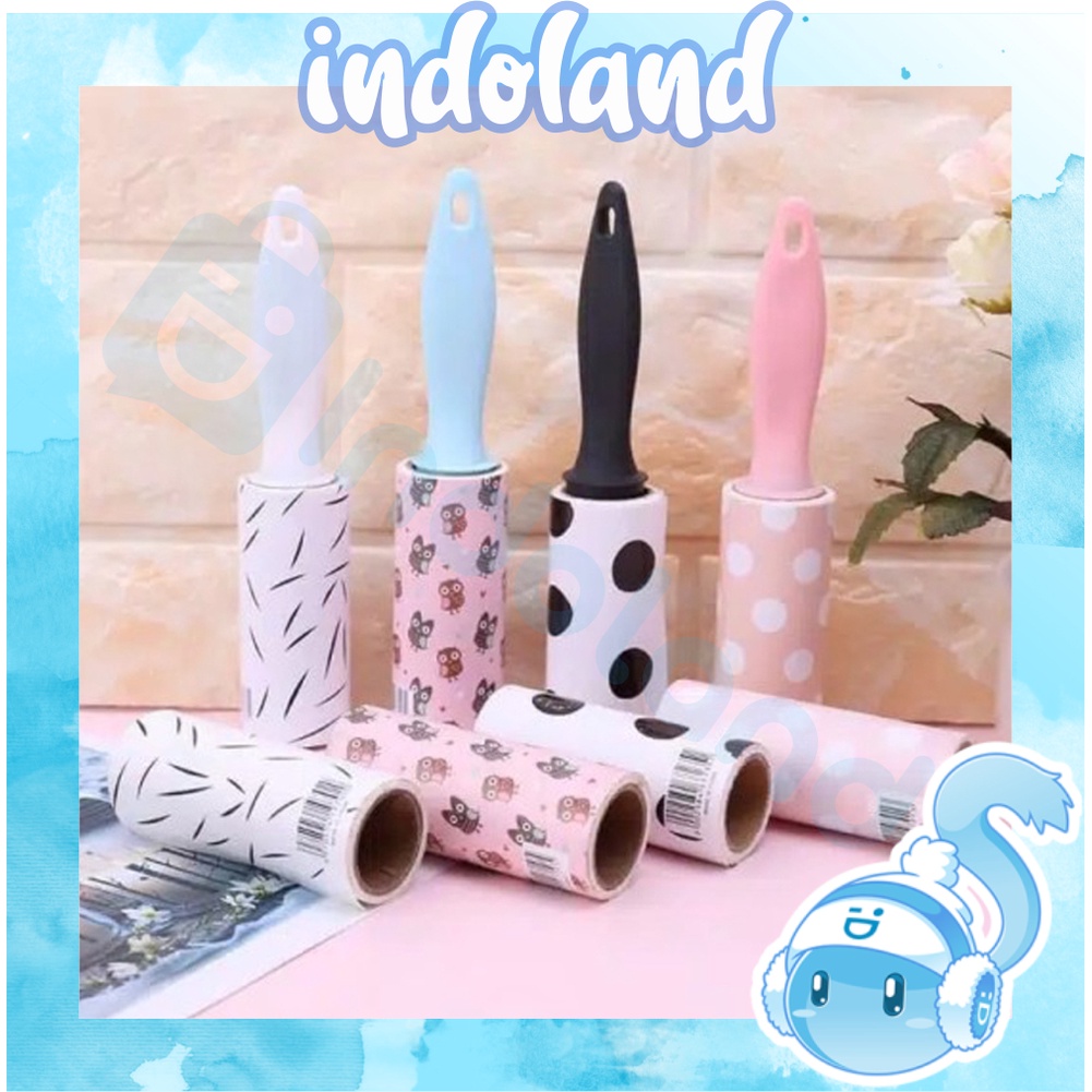 ☀INDOLAND☀ Sticky Roll Pembersih Bulu Kucing Anjing Di Baju Penghilang Sisir Kecil Rontok Sikat Roller Refill R751