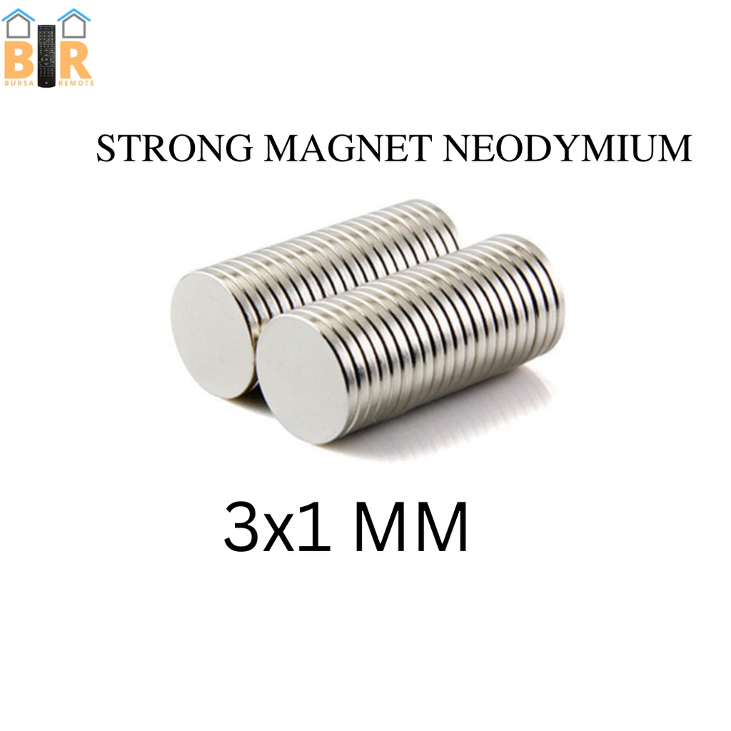 MAGNET NEODYMIUM STRONG MAGNET NdFeB N50 3MM×1MM BULAT KOIN