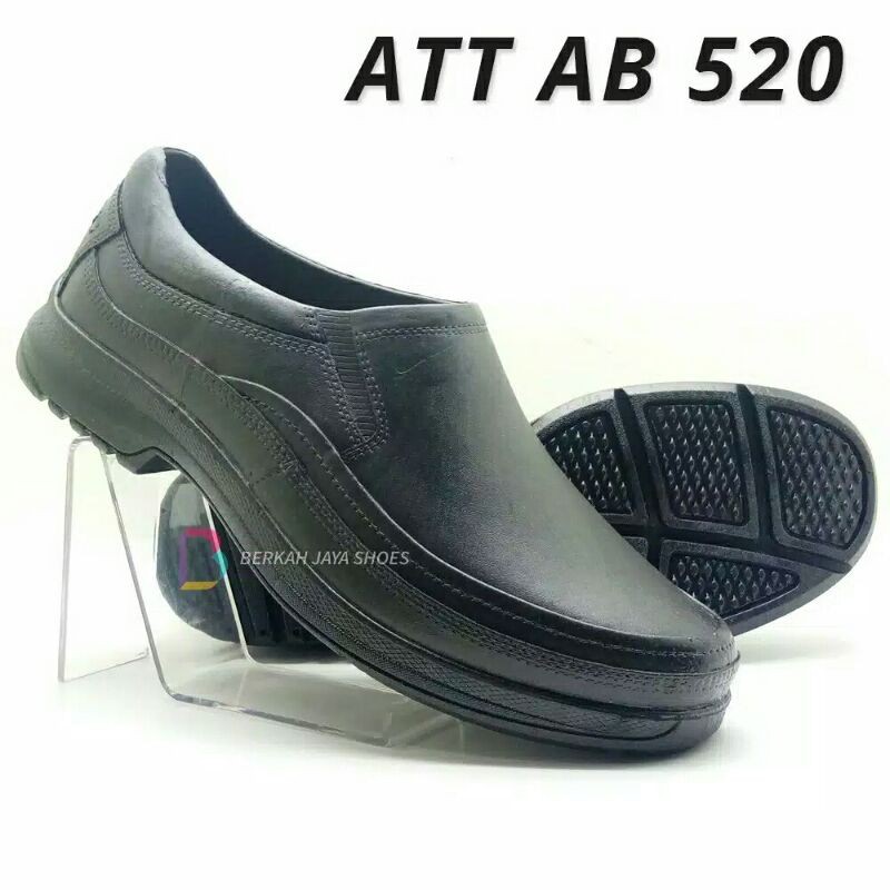 SEPATU KARET SLIP ON ATT AB 520-SEPATU PRIA ALL BLACK