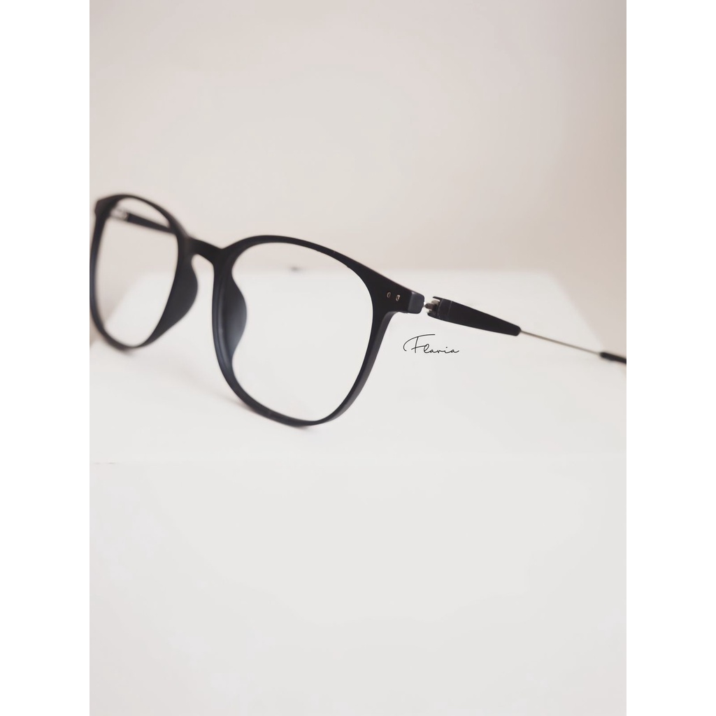 Flavia Eyewear - Kacamata Finland Square Elastic (custom minus, photochromic, blueray, bluechromic dan photobrown)