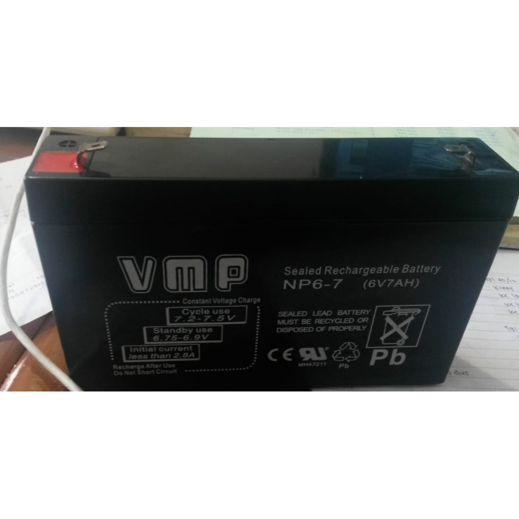 BATTERY MAINAN MOTOR DAN MOBIL ANAK PLIKO VMP 6V 7AH