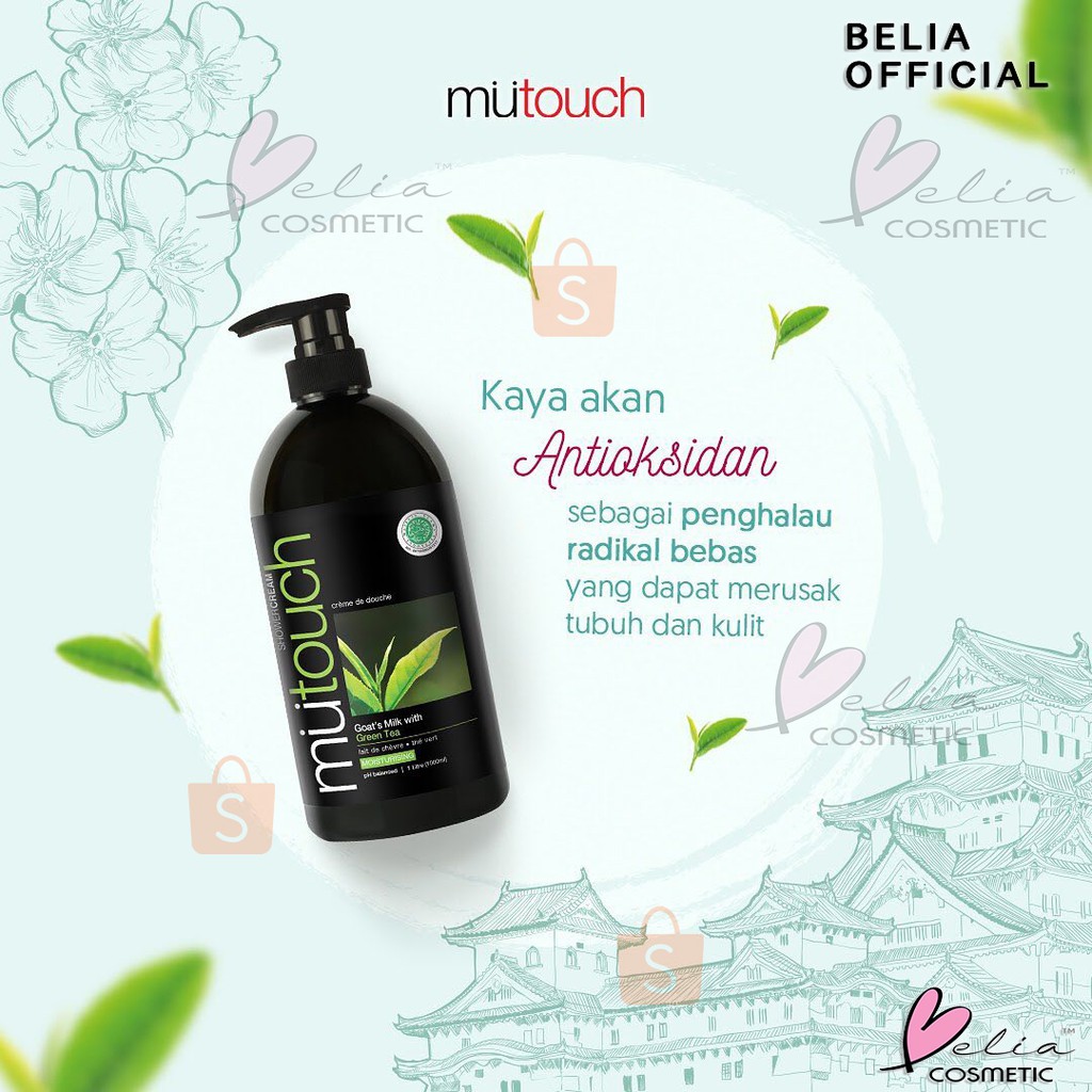 ❤ BELIA ❤  MuTouch Goat's Milk Shower Cream 450ml / 800ml / 1000ml Shower Scrub 940ml (✔️BPOM)