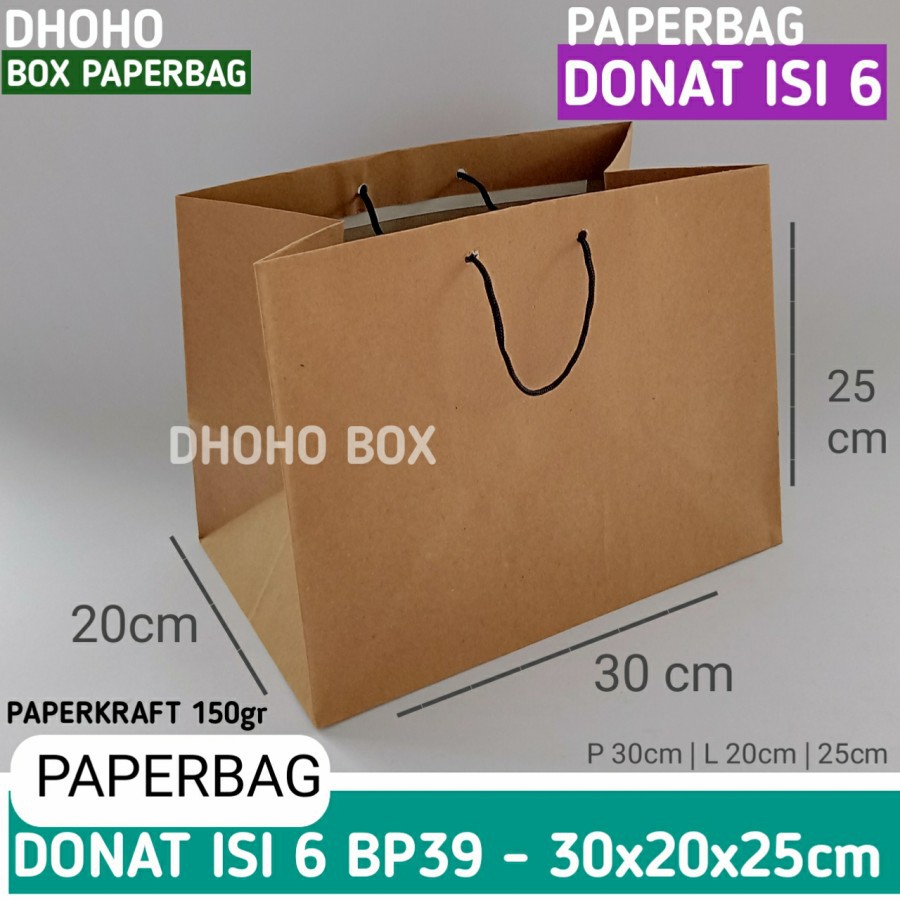 

ISI 12 BIJI paper bag brownies tas dus donat isi 6 bp39 | paperbag dus kotak nasi